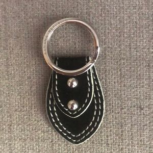 Banana republic black suede keychain